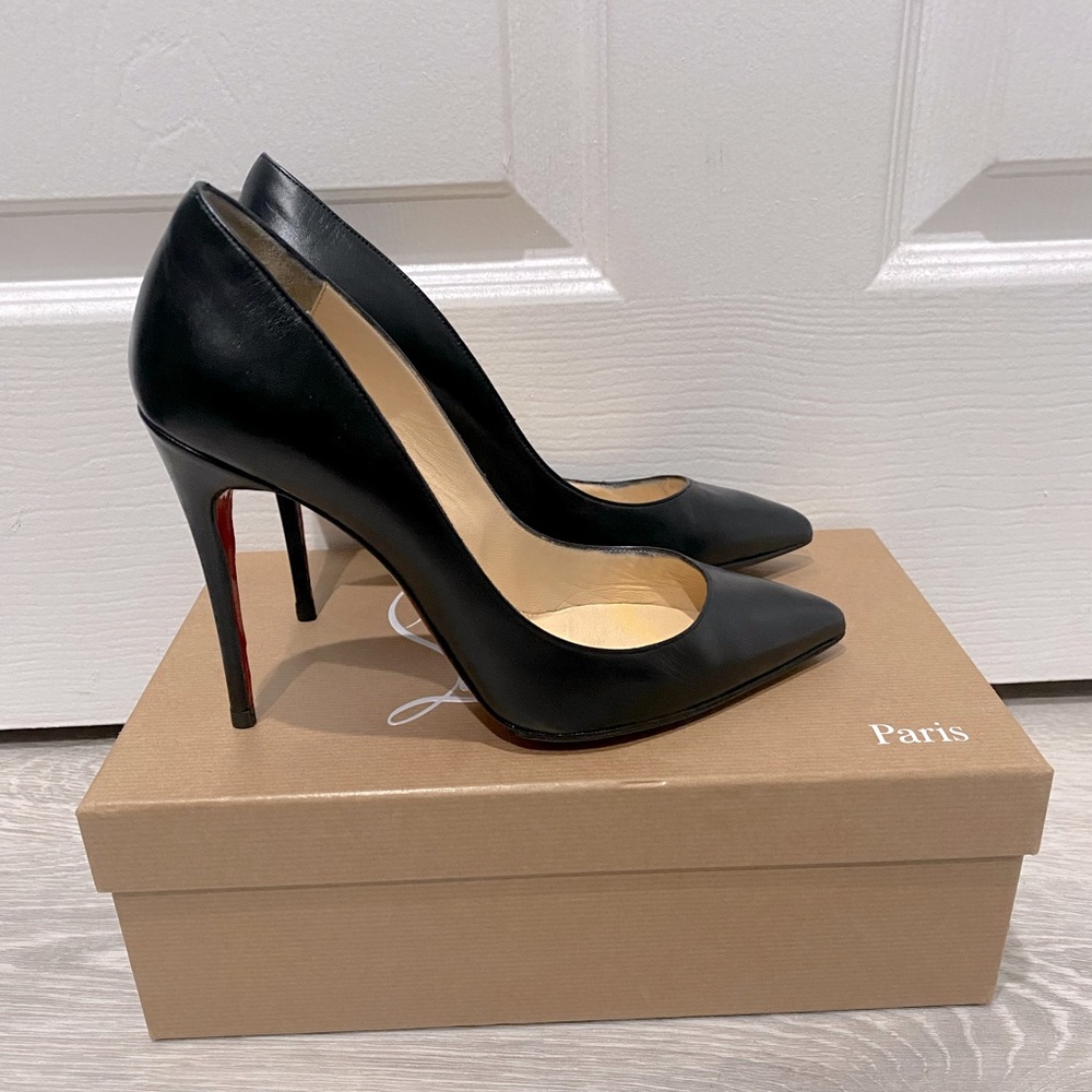 Christian Louboutin Pigalle Black Leather Pumps